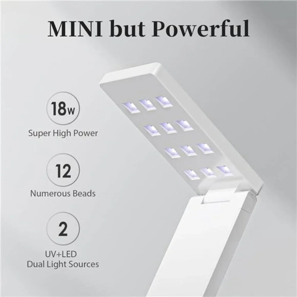 UV Nail Lamp LED 18W Fast Curing Gel Polish Manicure Dual Timer Type C